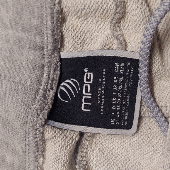 MPG Gray Sweatpants with zipper pockets. Size XL - Picture 7 of 14